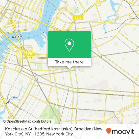 Kosciuszko St (bedford kosciusko), Brooklyn (New York City), NY 11205 map