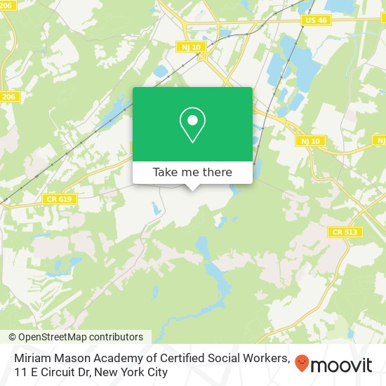 Mapa de Miriam Mason Academy of Certified Social Workers, 11 E Circuit Dr