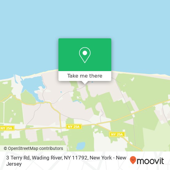 Mapa de 3 Terry Rd, Wading River, NY 11792