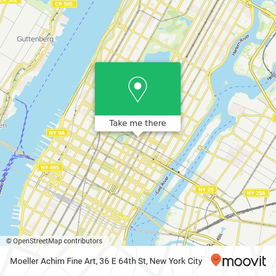 Moeller Achim Fine Art, 36 E 64th St map