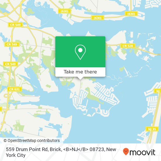 559 Drum Point Rd, Brick, <B>NJ< / B> 08723 map