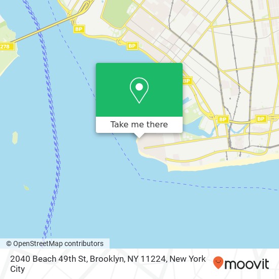 Mapa de 2040 Beach 49th St, Brooklyn, NY 11224