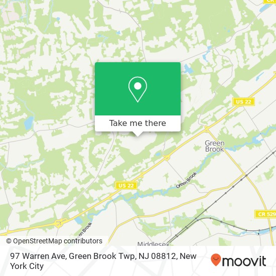 97 Warren Ave, Green Brook Twp, NJ 08812 map