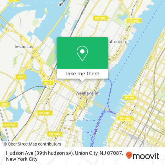 Hudson Ave (39th hudson av), Union City, NJ 07087 map
