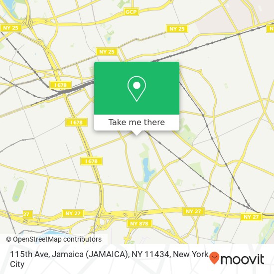 Mapa de 115th Ave, Jamaica (JAMAICA), NY 11434