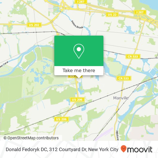 Mapa de Donald Fedoryk DC, 312 Courtyard Dr