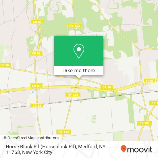 Mapa de Horse Block Rd (Horseblock Rd), Medford, NY 11763