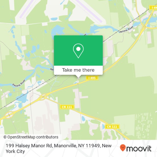 Mapa de 199 Halsey Manor Rd, Manorville, NY 11949