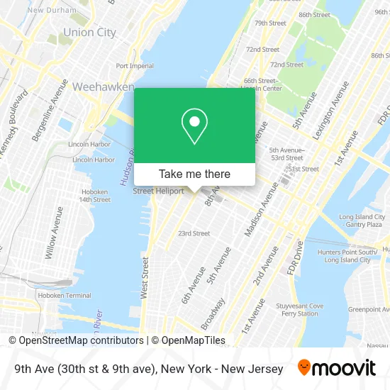 9th Ave (30th st & 9th ave) map