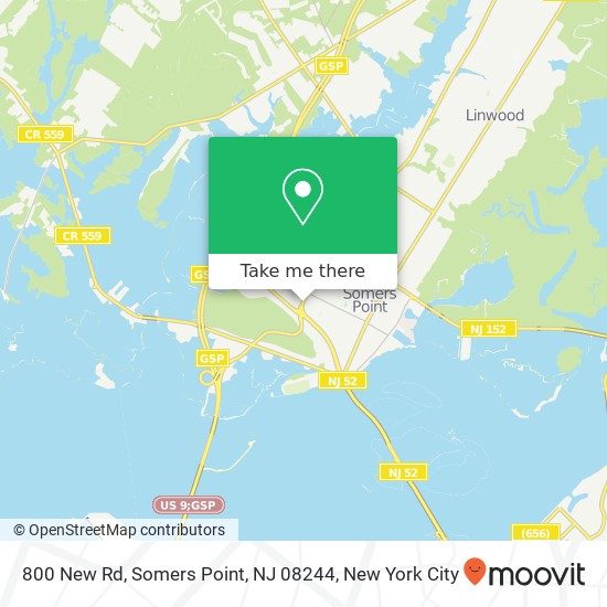 Mapa de 800 New Rd, Somers Point, NJ 08244