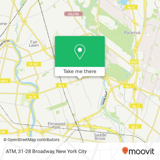 Mapa de ATM, 31-28 Broadway