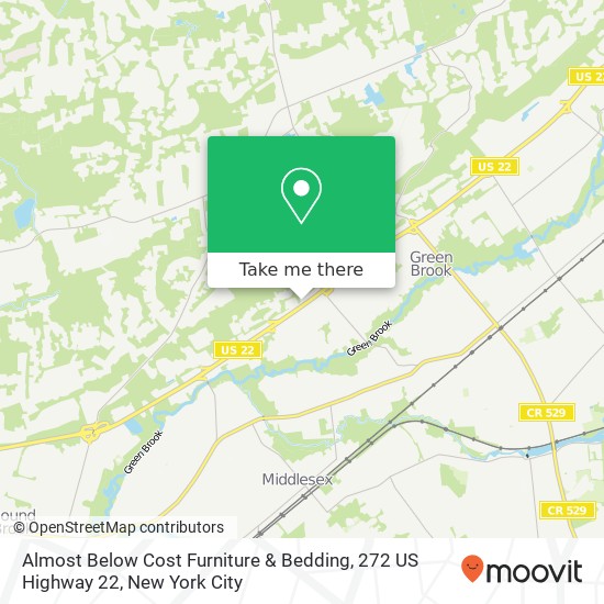 Almost Below Cost Furniture & Bedding, 272 US Highway 22 map