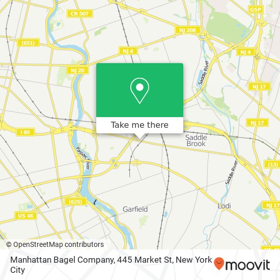 Manhattan Bagel Company, 445 Market St map