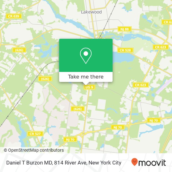 Daniel T Burzon MD, 814 River Ave map