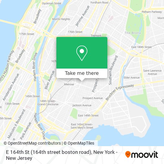 Mapa de E 164th St (164th street boston road)