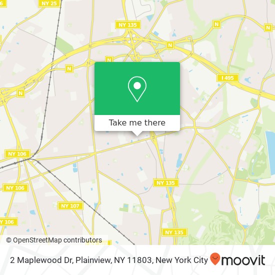 Mapa de 2 Maplewood Dr, Plainview, NY 11803