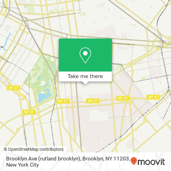 Mapa de Brooklyn Ave (rutland brooklyn), Brooklyn, NY 11203