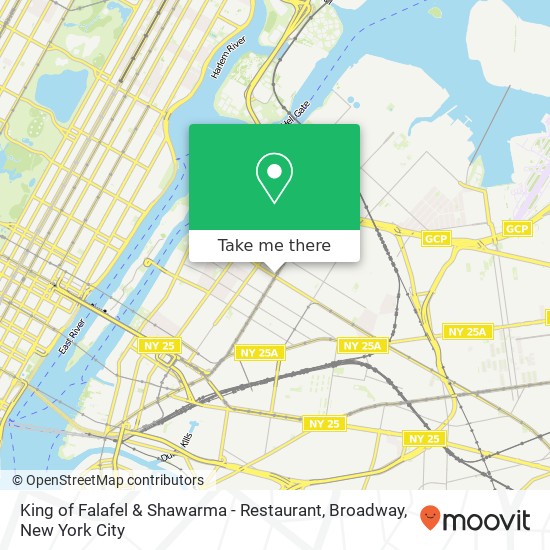 Mapa de King of Falafel & Shawarma - Restaurant, Broadway