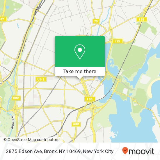 Mapa de 2875 Edson Ave, Bronx, NY 10469