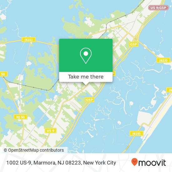 Mapa de 1002 US-9, Marmora, NJ 08223