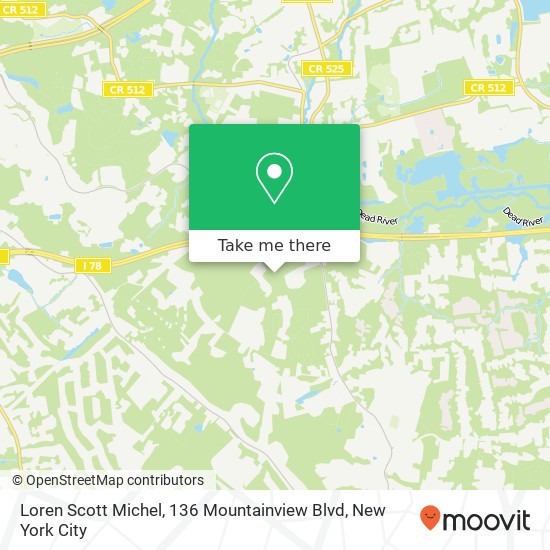 Mapa de Loren Scott Michel, 136 Mountainview Blvd