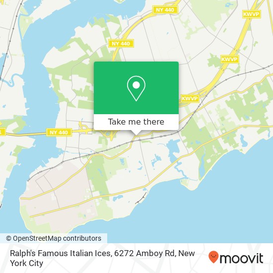 Mapa de Ralph's Famous Italian Ices, 6272 Amboy Rd