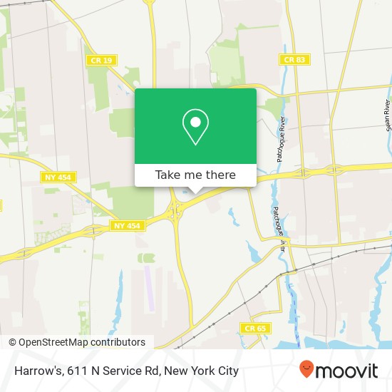 Harrow's, 611 N Service Rd map