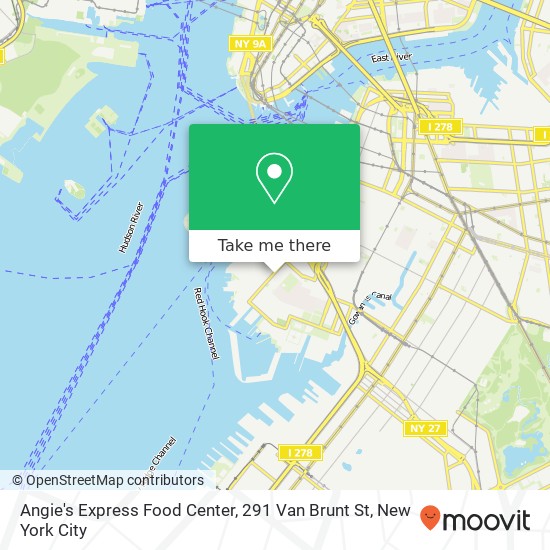 Mapa de Angie's Express Food Center, 291 Van Brunt St