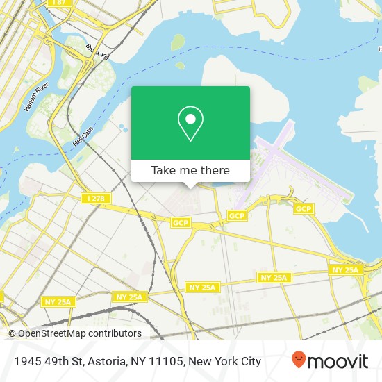 Mapa de 1945 49th St, Astoria, NY 11105