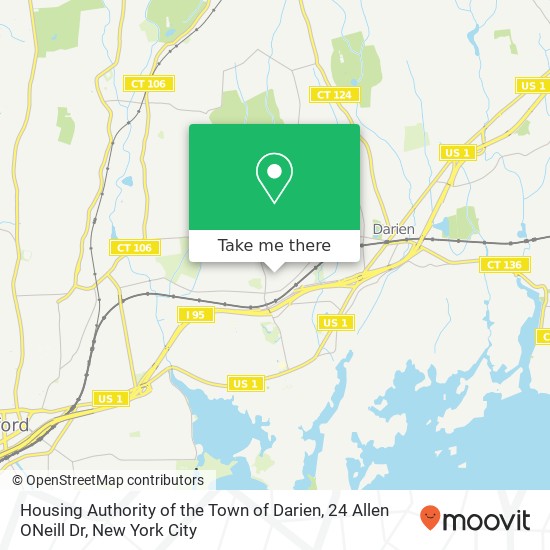 Mapa de Housing Authority of the Town of Darien, 24 Allen ONeill Dr