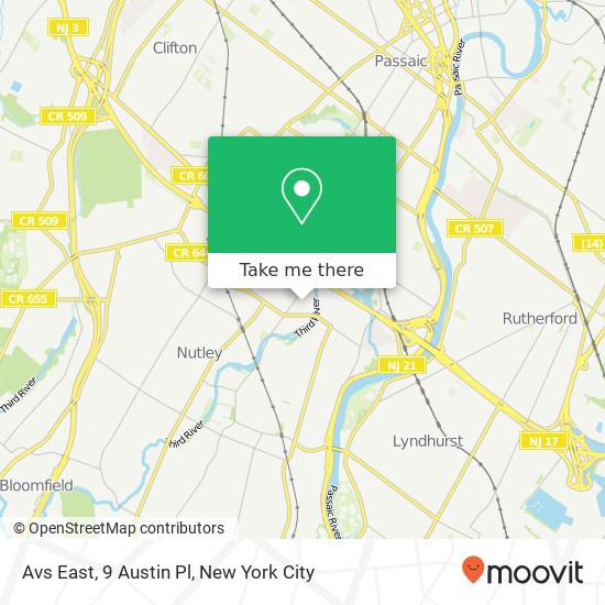 Avs East, 9 Austin Pl map