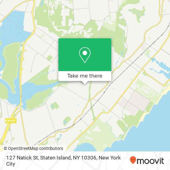 Mapa de 127 Natick St, Staten Island, NY 10306