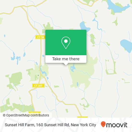 Mapa de Sunset Hill Farm, 160 Sunset Hill Rd