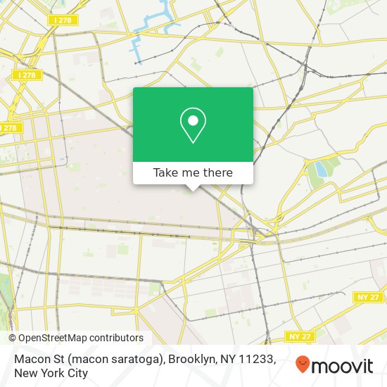 Mapa de Macon St (macon saratoga), Brooklyn, NY 11233