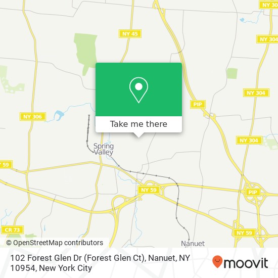 Mapa de 102 Forest Glen Dr (Forest Glen Ct), Nanuet, NY 10954