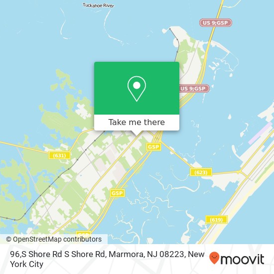 Mapa de 96,S Shore Rd S Shore Rd, Marmora, NJ 08223