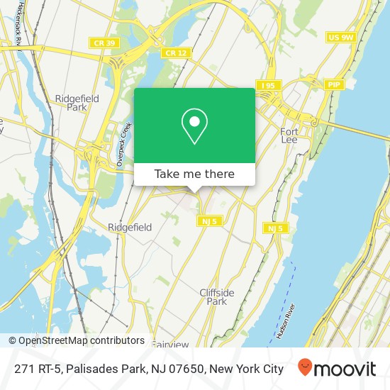 Mapa de 271 RT-5, Palisades Park, NJ 07650