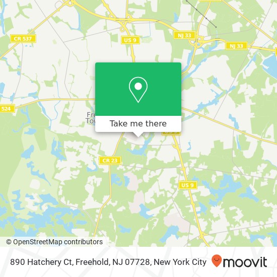 890 Hatchery Ct, Freehold, NJ 07728 map