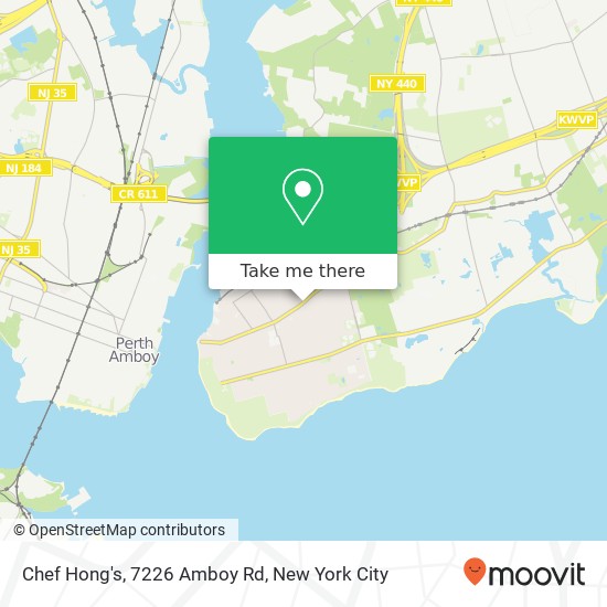 Mapa de Chef Hong's, 7226 Amboy Rd