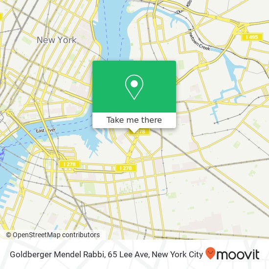 Goldberger Mendel Rabbi, 65 Lee Ave map