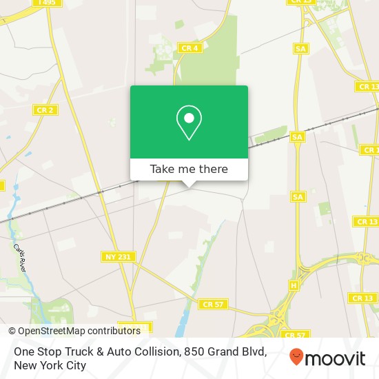 One Stop Truck & Auto Collision, 850 Grand Blvd map