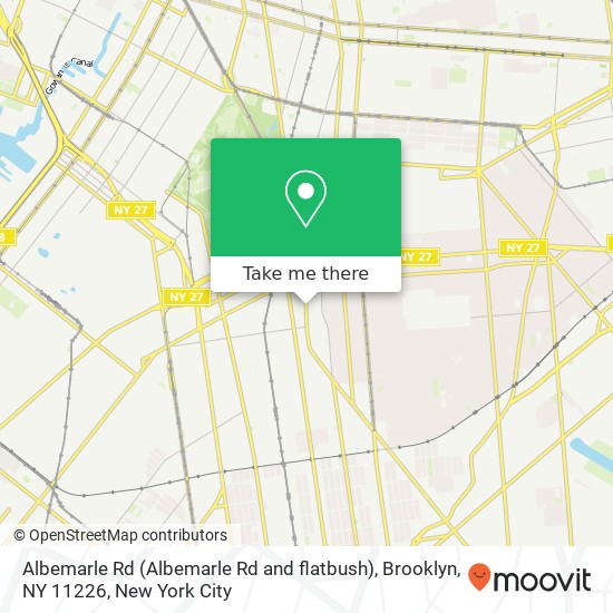 Mapa de Albemarle Rd (Albemarle Rd and flatbush), Brooklyn, NY 11226