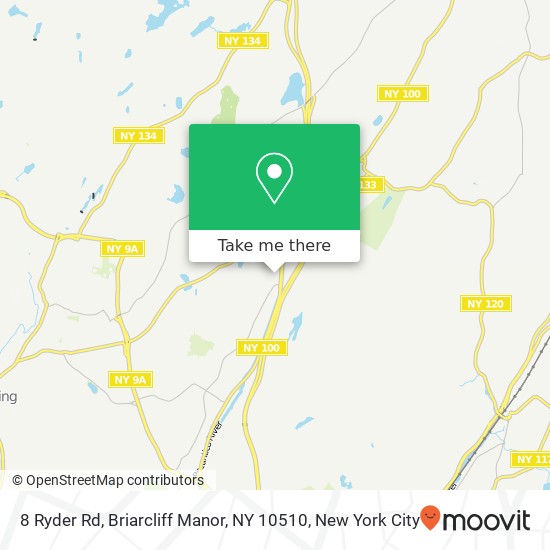 Mapa de 8 Ryder Rd, Briarcliff Manor, NY 10510