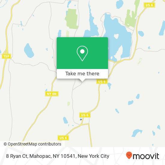 Mapa de 8 Ryan Ct, Mahopac, NY 10541