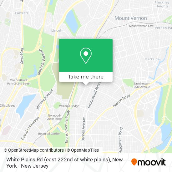 White Plains Rd (east 222nd st white plains) map