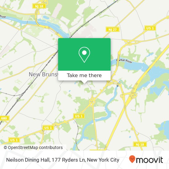 Mapa de Neilson Dining Hall, 177 Ryders Ln