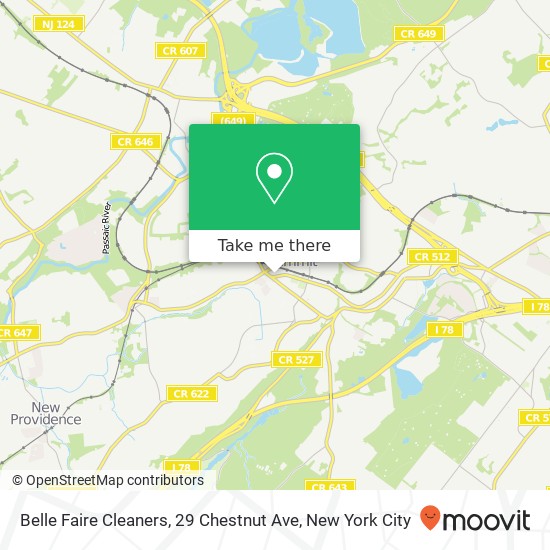 Belle Faire Cleaners, 29 Chestnut Ave map