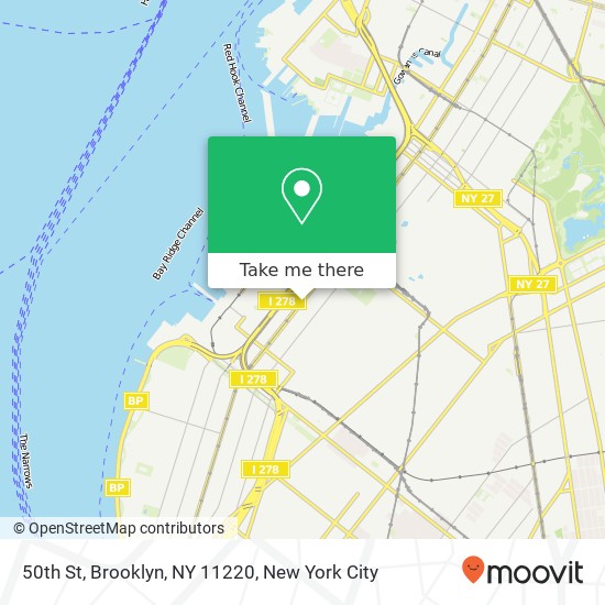 50th St, Brooklyn, NY 11220 map