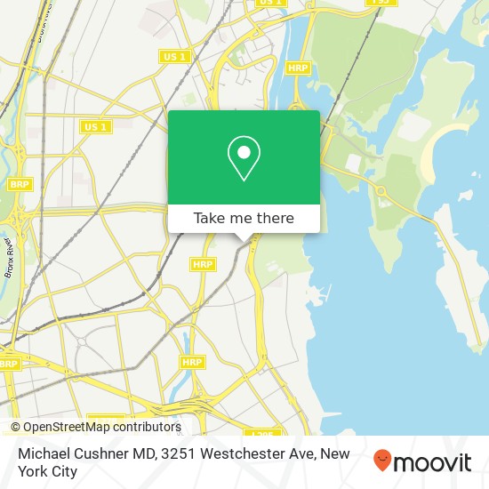 Mapa de Michael Cushner MD, 3251 Westchester Ave