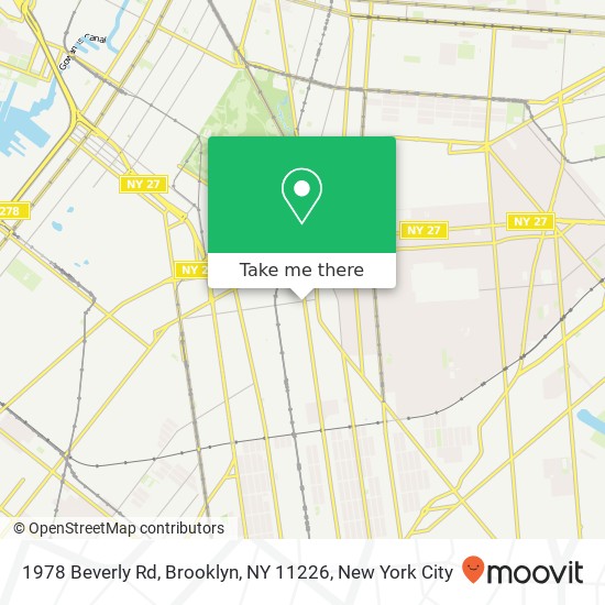 Mapa de 1978 Beverly Rd, Brooklyn, NY 11226